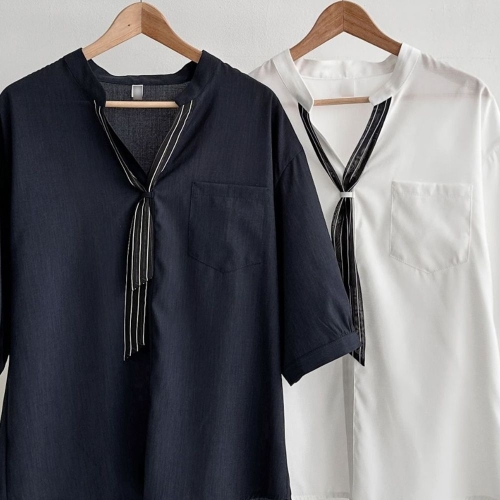 시드마켓 타이 오픈넥 블라우스 304P245S 빅사이즈 여성 503