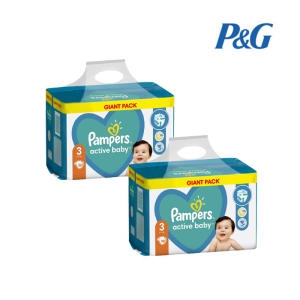 팸퍼스 유럽산 베이비드라이 기저귀 밴드 형 1 2 3 4 5 6 7 단계 pampers 아동공용 밴드3단계2팩 180매_이미지