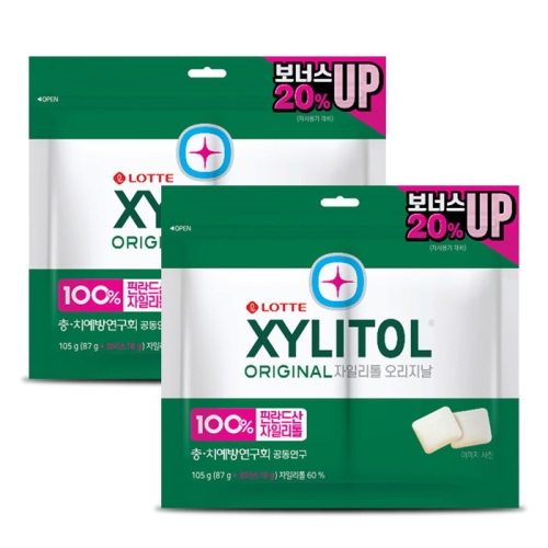 롯데  자일리톨 껌 오리지날 트윈리필 105gX2개