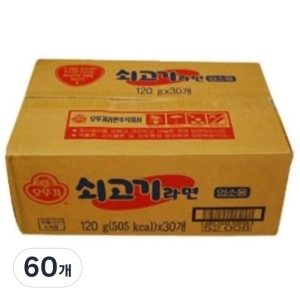 쇠고기라면 업소용 120g 60개
