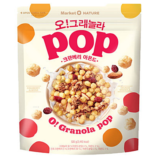 오! 그래놀라팝 크랜베리아몬드 520g