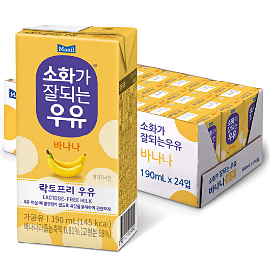 매일유업 소화가 잘되는 우유 바나나 190ml이미지입니다. 누르면 해당 게시물로 새창이동합니다.