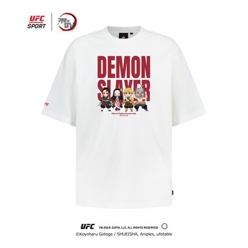 UFC 귀멸의 칼날 카마도 크루 릴렉스핏 반팔 티셔츠 U2SSW2373WH