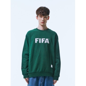 FIFA 1904 부클 자수 맨투맨 기모 다크그린 FF24MR14U_740