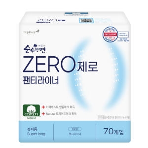 순수한면 제로 팬티라이너 슈퍼롱 70개 (1팩(70개))_이미지