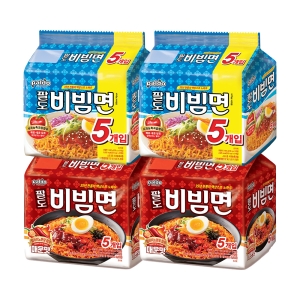 팔도 비빔면 5입 X2봉+비빔면 매운맛 5입 X2봉