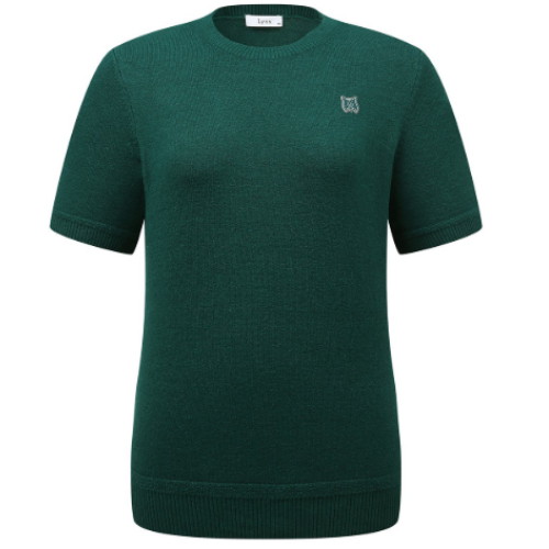 링스골프 베이직 라운드넥 반팔 니트 L22E3SR061_GN_이미지