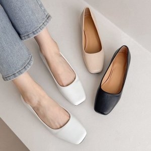  플로리다스튜디오 에브리데이 제로나 스퀘어토 컴포트 로우힐 펌프스 ED2576