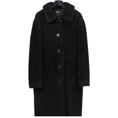 아페쎄 KATERINE 울 블렌드 시어링 코트 WOANV F01457 (LZZ, 블랙)