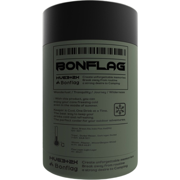 BONFLAG 캔쿨러 홀더 355ml 올리브
