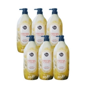 애경 샤워메이트 옐로우 플라워 퍼퓸 바디워시 프리지아&자스민향 900g (6개)_이미지