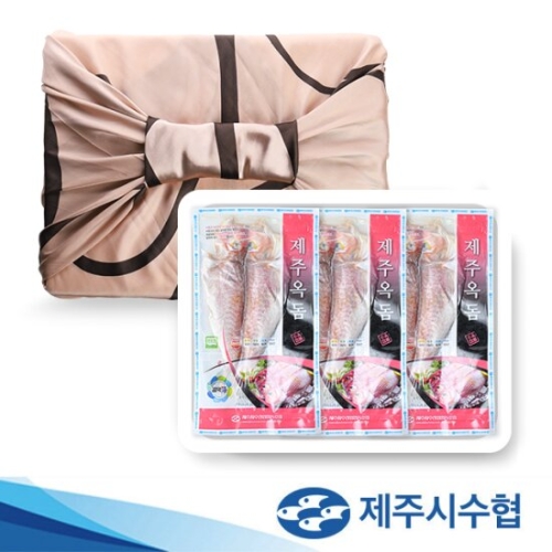 제주시수협 제주 반건조 저염 옥돔 대 선물세트 보자기 180g (3팩)_이미지