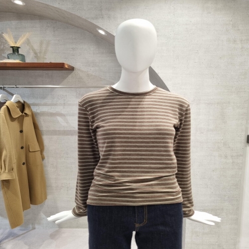 페이지플린 F5DTS401 겉 기모 스트라이프 긴팔 티셔츠