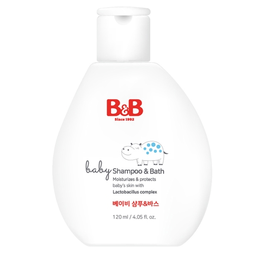 B&B 베이비 샴푸 앤 바스 120ml