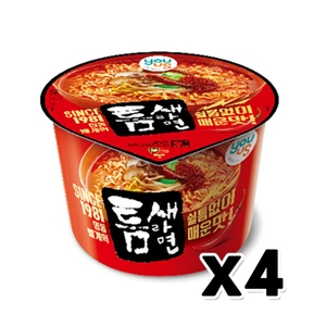 유어스 틈새라면 매운맛 큰컵 105g (4개)_이미지