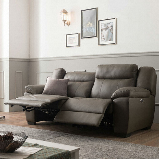 삼익가구 컴포트 천연가죽 리클라이너 3인용 (일반형)_이미지