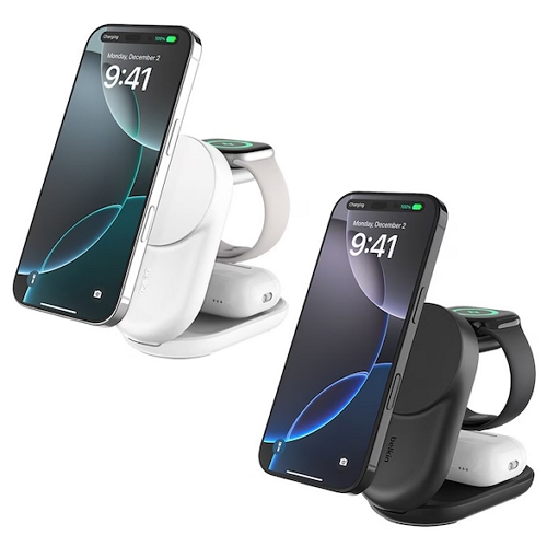 벨킨 울트라차지 3in1 Qi2 25W 폴더블 마그네틱 무선충전기 WIZ037 (애플워치용)