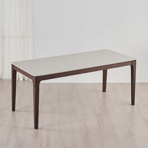 삼익가구 아벨로 포세린 통세라믹 원목 식탁 1800 (의자별도)_이미지