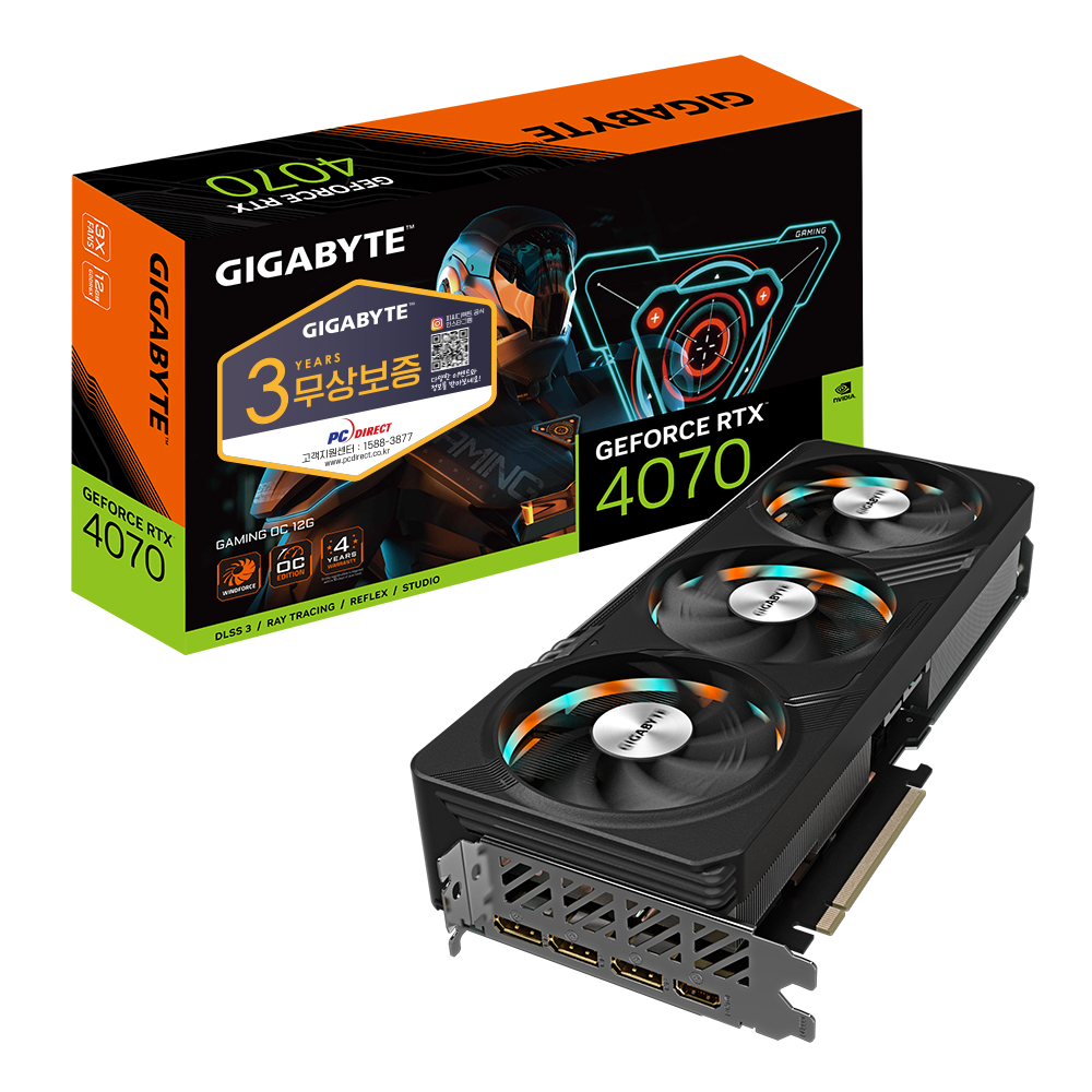 GIGABYTE ������ RTX 4070 Gaming OC D6X 12GB �Ǿ���Ʈ
