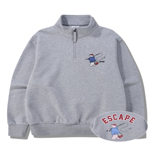 JEEP 의류 곰 아트릭 반넥 맨투맨 JQ1TSU835_이미지