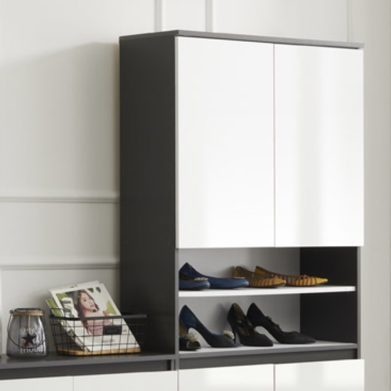 차분한 모던그레이 키큰 신발장 정리대 800_이미지