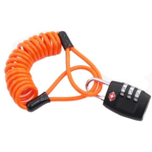 TSA 3다이얼 자물쇠 + 코일 안전케이블 1.5m