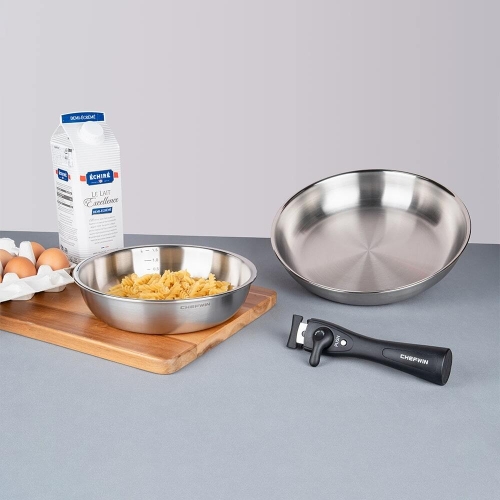 쉐프윈 316STS 프리미엄 통5중 드림핸즈 프라이팬 2종 (팬22,28+분리형손잡이)