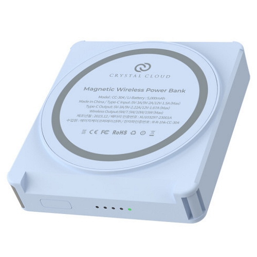크리스탈클라우드 미니 무선 맥세이프 보조배터리 CC-304 5000mAh_이미지