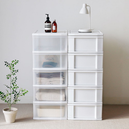 아이리스코리아 아이리스 이동식 투명 서랍장 5단_이미지