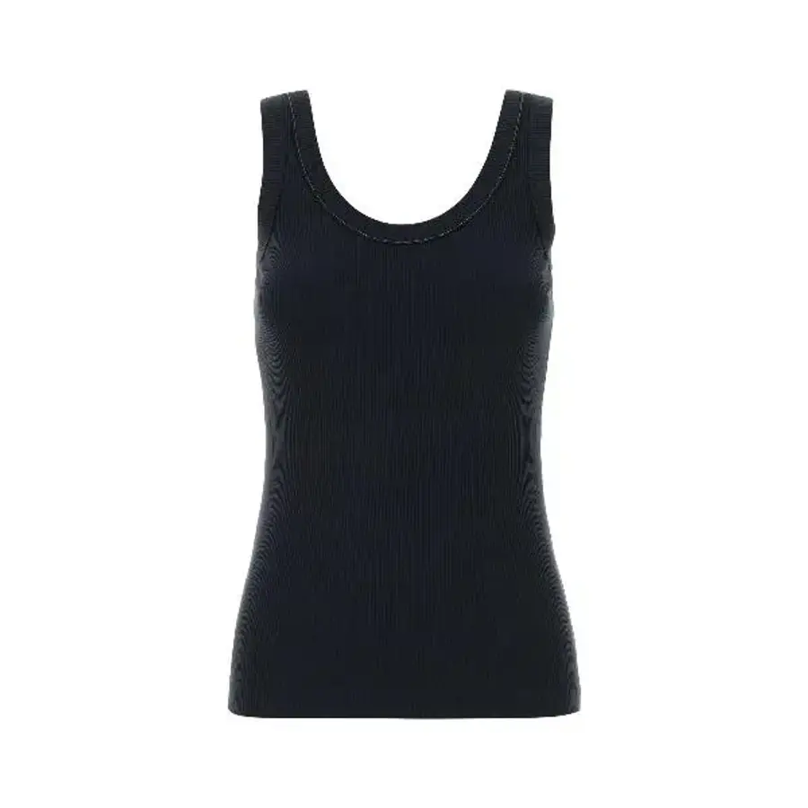 다크 블루 stretch 코튼 탱크 탑 MG902FP100C4224 T