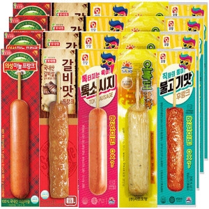 편의점 핫바 불고기맛후랑크+톡소시지+오륙도맛바+의성마늘프랑크+갈비맛 4개씩 20개 소세지 후랑크