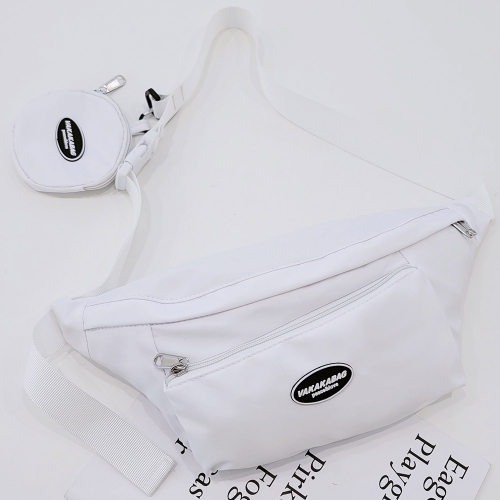 프롬헤븐 마로프 파우치 힙색 세트 H809 화이트 블루 힙색 41 17 7.5 cm 파우치 11 11 cm_이미지