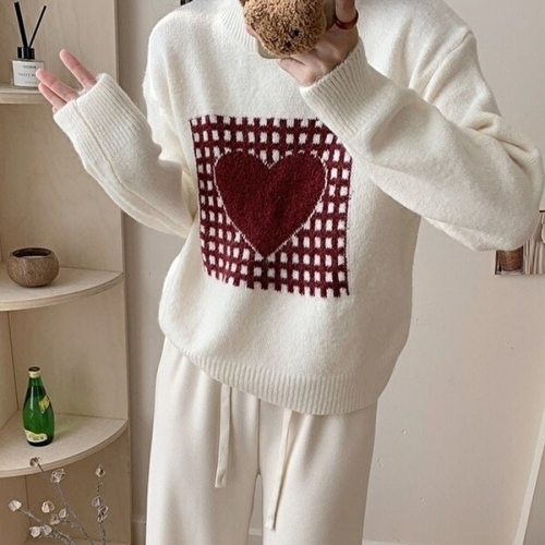 러블리 여성 라운드 맨투맨 니트 KYR-WDC7EB8