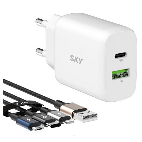 스카이랩 스카이 필 Q2N PD PPS 25W 2포트 충전기 SKY-Q2N