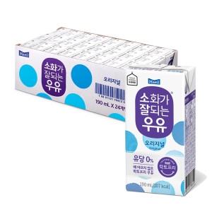 매일유업 매일 소화가잘되는우유 2종 190ml (24개)