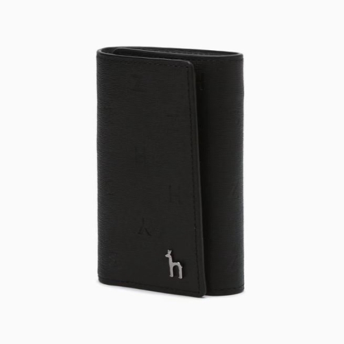 헤지스 블랙 음각패턴 소가죽 키지갑 HJWA5E566BK_이미지