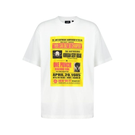 UFC SPORT 짱재 빈티지 포스터 릴렉스핏 반팔 티셔츠 U2SSV2156WH
