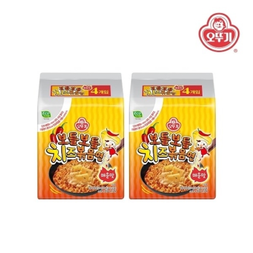 오뚜기 보들보들 치즈볶음면 매운맛 130g (8개)_이미지