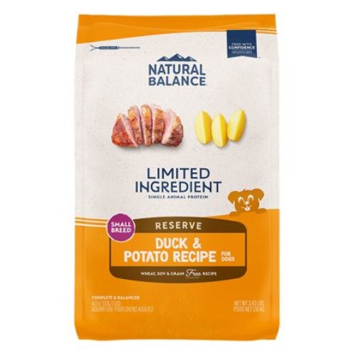 내추럴발란스  독 L.I 리저브 그레인프리 오리&감자 레시피 작은알 2.4kg (1개)