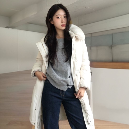 잇미샤 여성 FOX 후드 구스다운 롱패딩 ITPCZPD340_이미지