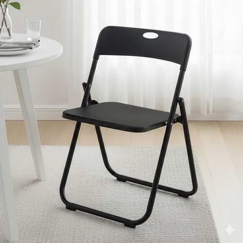 심플한 접이식 사각 식탁 보조의자