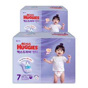 하기스 2025 맥스드라이 팬티형 7단계-여아용 (64매)_이미지