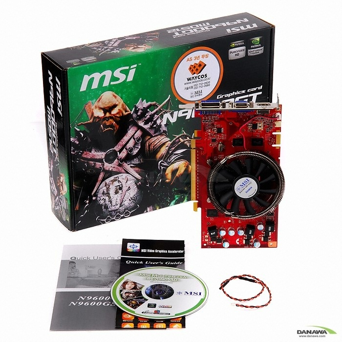 MSI 지포스 9600GT N9600GT-MD512 싸이클론3 512MB VF9 웨이코스_이미지