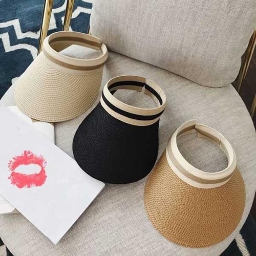 깨비몰 여성/여름/베이직/라탄 헬렌/배색 썬캡모자/3컬러 8394817A_이미지