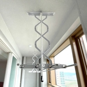 삼덕기업 하드웰 천장 베란다 빨래건조대 봉길이1250mm 2P특대형