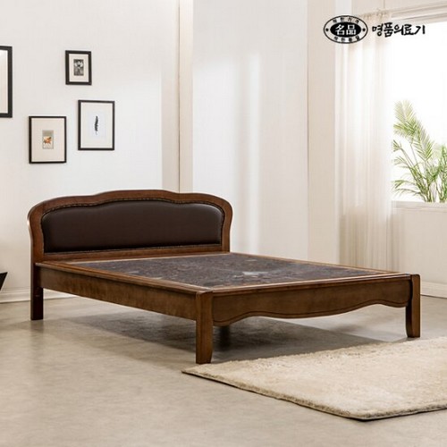 명품의료기 베르크 가죽 돌침대 Q (홍칠보석)