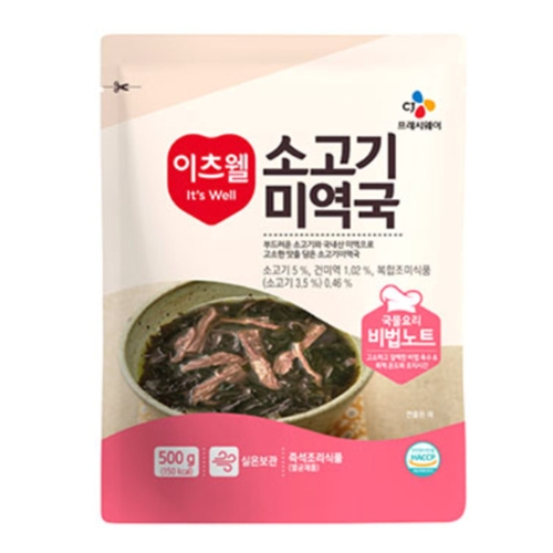 CJ프레시웨이 이츠웰 소고기미역국 500g