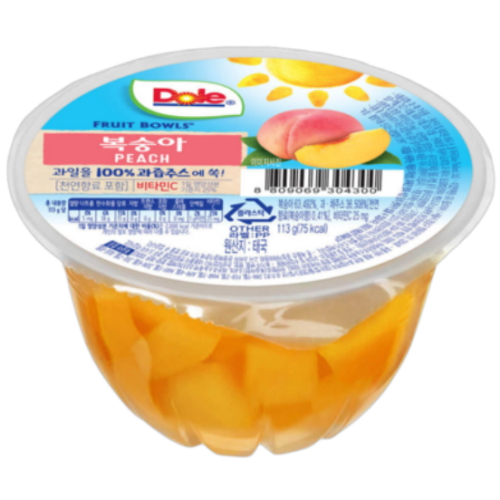 Dole 후룻볼 복숭아 113g이미지입니다. 누르면 해당 게시물로 새창이동합니다.