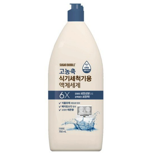 슈가버블 고농축 올인원 식기세척기 액체세제 750ml (1개)_이미지