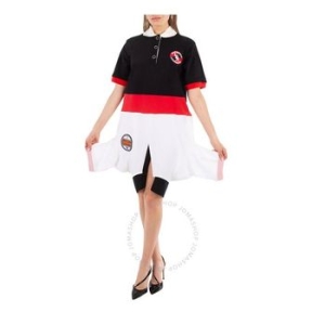 우먼 스트라이프드 코튼 Reconstructed 폴로 Shirt Dress Size X-Small 4562547 325242